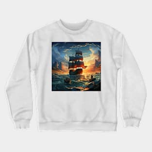 Ocean Odyssey: Sailing into the Abyss Crewneck Sweatshirt